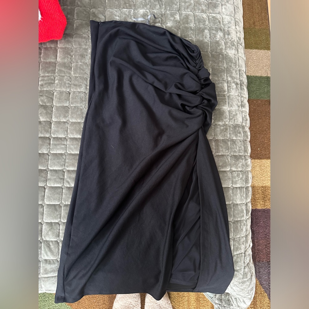 Anthropologie asymmetrical maxi skirt with side slit size L